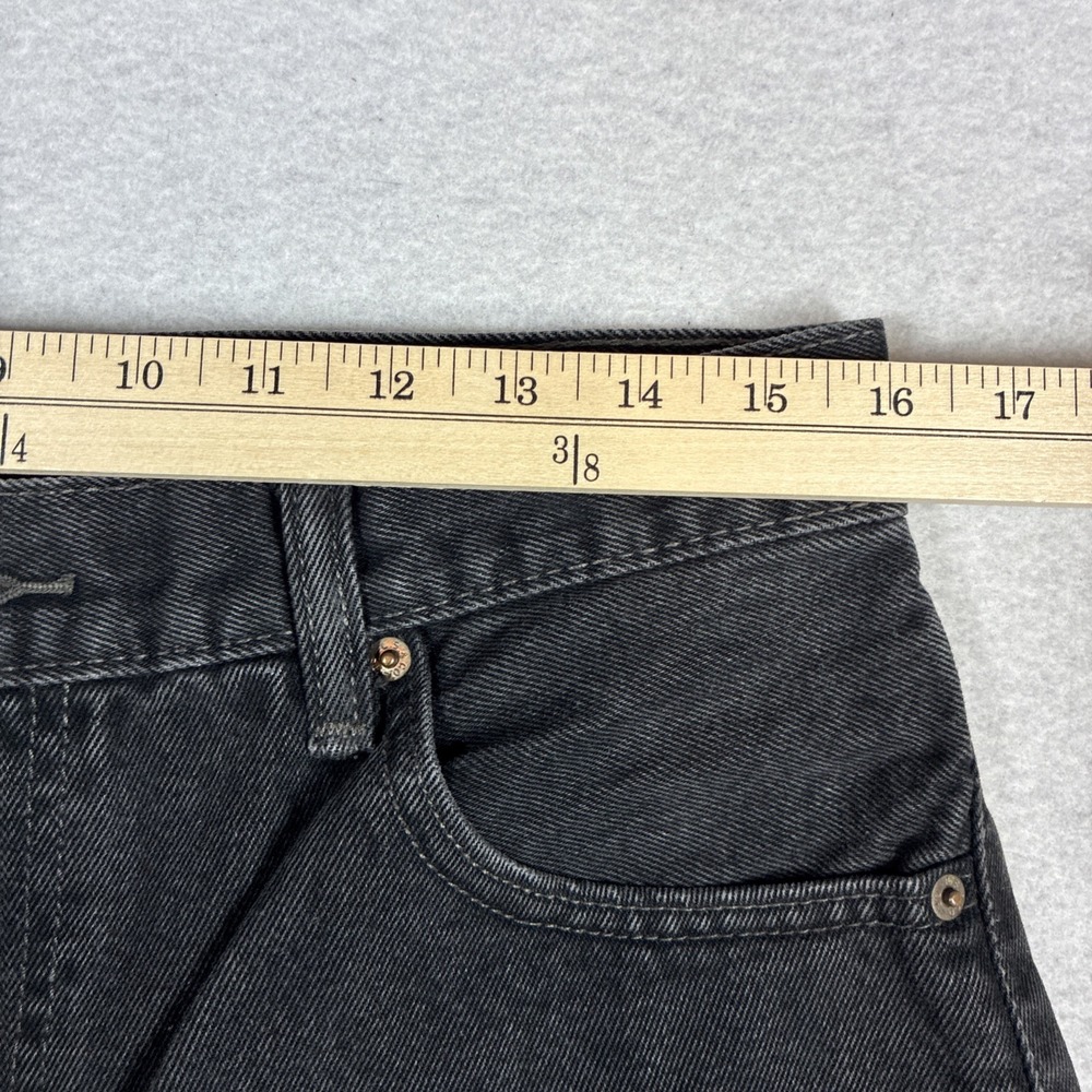 Levis 517 Mens Bootcut Jeans Faded Black Denim Pants 33x29 *Hemmed* Starched - Picture 11 of 15